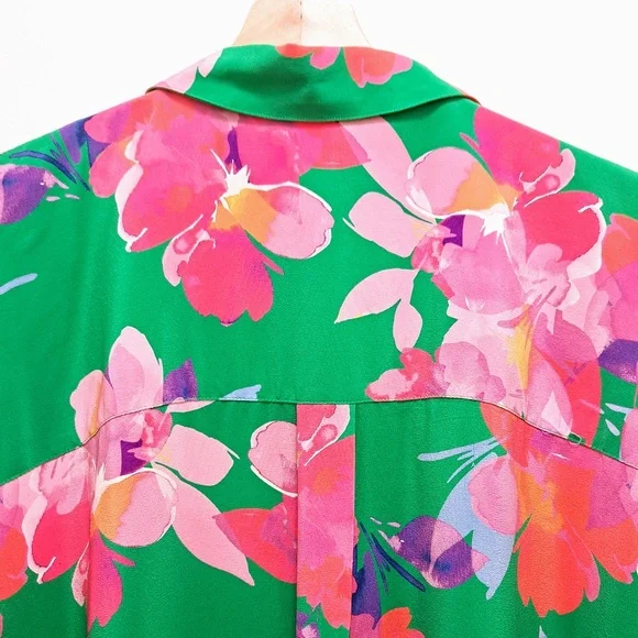 Johnny Was Nadine Silk Shirt Size Large - Picture 7 of 9